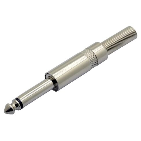 10 قطعة/الوحدة 6.35 مللي متر 2 أقطاب أحادية ذكر وصلة صوت كابل سلك موصل 1/4 بوصة أحادية جاك مع الربيع ميكروفون موصل in Kuwait