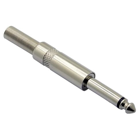 10 قطعة/الوحدة 6.35 مللي متر 2 أقطاب أحادية ذكر وصلة صوت كابل سلك موصل 1/4 بوصة أحادية جاك مع الربيع ميكروفون موصل in Kuwait