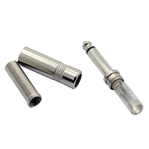 10 قطعة/الوحدة 6.35 مللي متر 2 أقطاب أحادية ذكر وصلة صوت كابل سلك موصل 1/4 بوصة أحادية جاك مع الربيع ميكروفون موصل in Kuwait