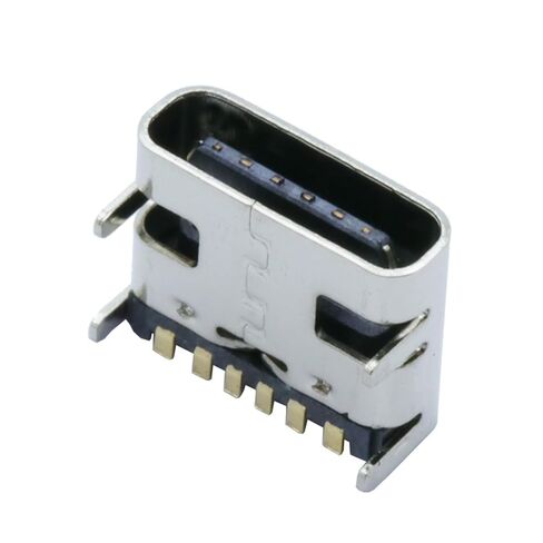 1000 قطعة/الوحدة USB نوع C 6 دبوس SMT موصل مقبس USB 3.1 نوع-C أنثى وضع SMD DIP ل PCB لتقوم بها بنفسك شحن التيار العالي in Kuwait