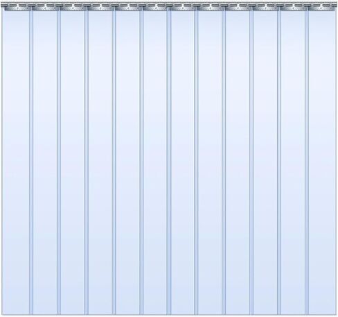 ستارة باب ناعمة شفافة من مادة PVC - شرائط تجميد بلاستيكية عازلة - غطاء باب شفاف من مادة PVC للاستخدام المنزلي والتجاري (W195xH200cm/76.77x78.74in) in Kuwait