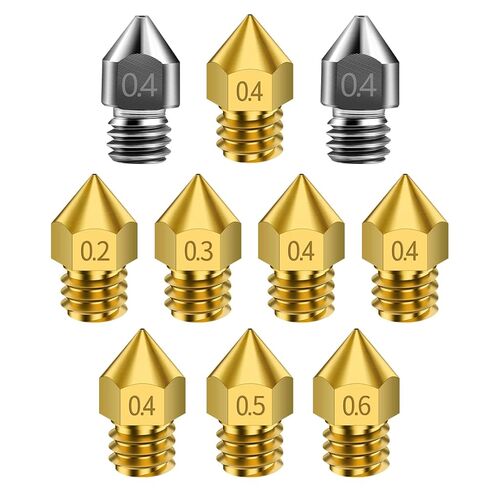 مجموعة فوهة Creality K1 الرسمية 5 قطع فوهات فولاذية صلبة للطابعة ثلاثية الأبعاد 0.4 مم طباعة عالية السرعة وفوهات طارد عالية التدفق لطابعات Creality K1 CR-M4 CR-10 SE Ender 3 V3 KE ثلاثية الأبعاد in Saudi Arabia