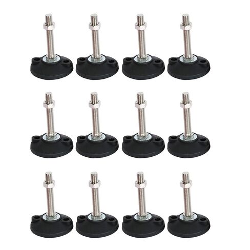 Screws,Stainless Steel Screws, 12pcs Leveler, Sliding Cushion Furniture Screw Feet, Adjustable, Machine Feet/Table Feet/Furniture(D100*M16*100mm) in Kuwait