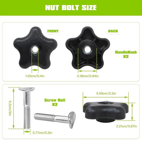 92-2260 & 106-4161 Knobs with Screws Fit for Toro Lawn Mower Replacement Handle Part, Replaces Part # 107-3844, 2-Pack by YTXXDEUS in Saudi Arabia