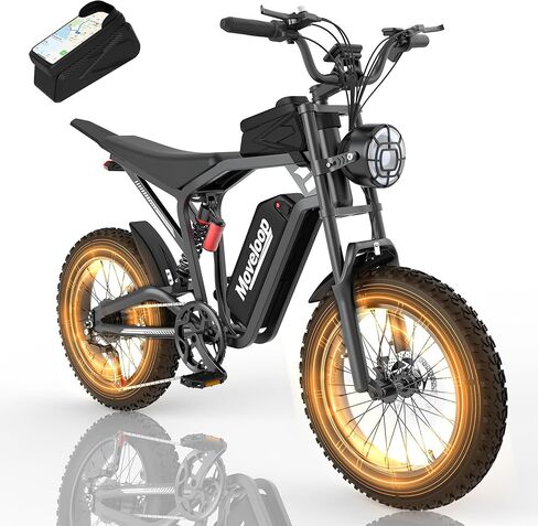 Electric Bike for Adults with NFC Unlock, 1500/3000W Peak, 31/35MPH, 48V 15.6/20Ah E-Bike, Max 80 Miles Electric Motorcycle, 20"/17" Fat Tire Electric Dirt Bike, UL 2849 in Saudi Arabia