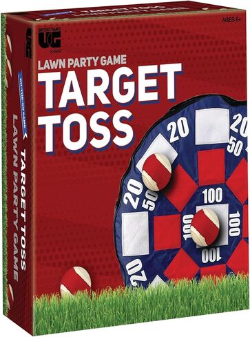 University Games, Lawn Party Collection, Inflatable Dart Ball Game Set with (3) Self Stick Tennis Balls - Fun Indoor + Outdoor Tennis Toss - 24" x 24" in Saudi Arabia