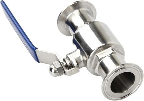 1PCS 304 Stainless Steel Food Grade Sanitary Grade Fixed Ring 38/45/51mm Quick-Connect Ball Valve Stainless Steel Ball Valve(51mm-64) in Kuwait