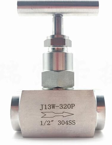 1PCS High Temperature NPT Threaded Valve Pressure Gauge Valve Stainless Steel J13W-320P Globe Valve(1/2") in Kuwait
