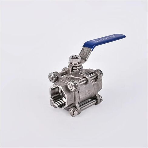 1PCS 304 Stainless Steel 3P Full-Port Internal Thread Welded Ball Valve 1/2"-2" Durable Water, Gas and Oil Switch Adapter(2′,Welding Type) in Kuwait