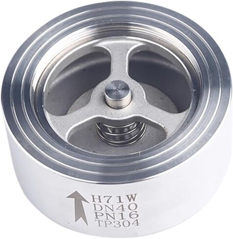 1PCS 1/2" 3/4" 1" 2" 304 Stainless Steel Wafer Check Valve H71W-16P DN15/DN20/DN25/DN32/DN40/DN50 Lifting Type(4") in Kuwait