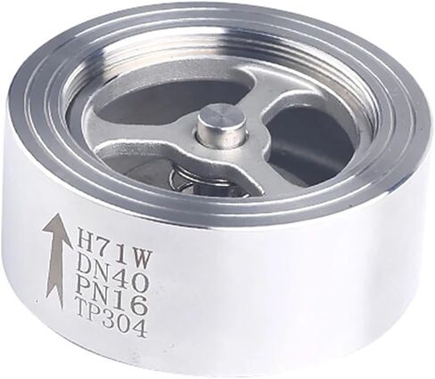 1PCS 1/2" 3/4" 1" 2" 304 Stainless Steel Wafer Check Valve H71W-16P DN15/DN20/DN25/DN32/DN40/DN50 Lifting Type(4") in Kuwait