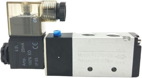 1PCS 4V210 4V220 4V230 1/8 1/4 Pneumatic Valve Solenoid Valve Type Pneumatic Solenoid Valve(4V230P-08G1-4 3-5Way,AC220V_1PC) in Kuwait