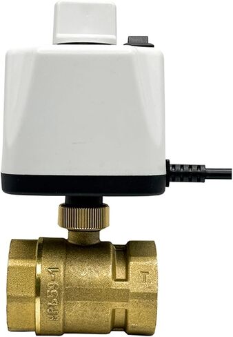 1PCS Normally Closed/Normally Open Ball Valve with Manual Switch Two-Way Brass High Torque(1-1/4",Normally Open_110VAC) in Kuwait