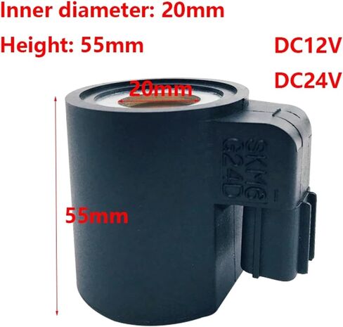 1PCS Solenoid Valve Coil SKM6 G24D Solenoid Valve Inner Diameter 20mm Height 55mm DC12V/24V(DC12V) in Saudi Arabia