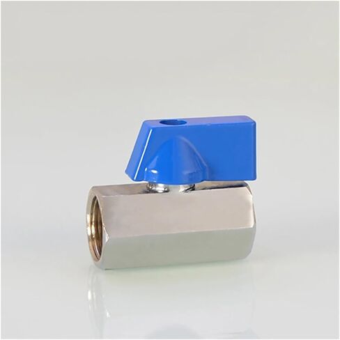 1PCS 1/8" 1/4" 3/8" 1/2" Threaded mini Brass Ball Valve Male to Female air Compressor Valve Water Gas Oil Shut-Off Valve(1/8",Female to Male_Blue Handle) in Kuwait