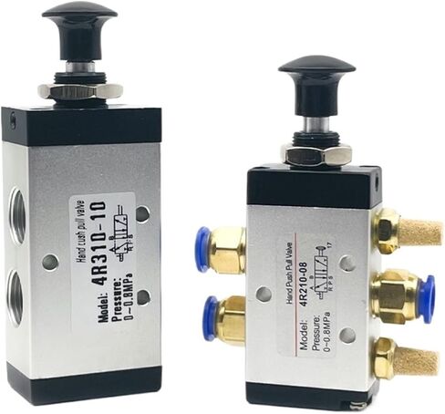 1PCS Pneumatic Manual Valve 2-Way 5-Position 4R110-06/210-08/310-10/410-15 Push-Pull Pneumatic Switch Controller(4R110-06,Only Valve) in Kuwait