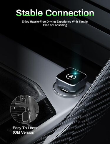 محول CarPlay لاسلكي 2 في 1 يدعم Apple CarPlay وAndroid Auto، بلوتوث صغير USB A وUSB C Dongle تحويل سلكي إلى لاسلكي متوافق مع iPhone وAndroid in Kuwait