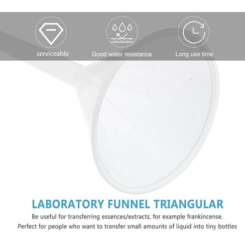 Ciieeo 12pcs Laboratory Plastic Funnels 75mm Pp Plastic Filling Funnels Triangle Filter for Scientific Experiments and Liquid Transfer in Saudi Arabia