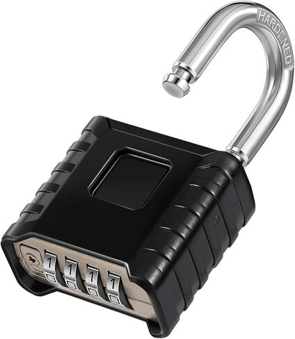 ZHEGE قفل مركب عالي التحمل في الهواء الطلق، قفل بوابة مقاوم للطقس، قفل كبير مع رمز 4 أرقام، قفل كومبو عالي الأمان مع كلمة مرور مخفية للسقيفة والسياج والمرآب والحديقة والفناء الخلفي (أسود) in Kuwait