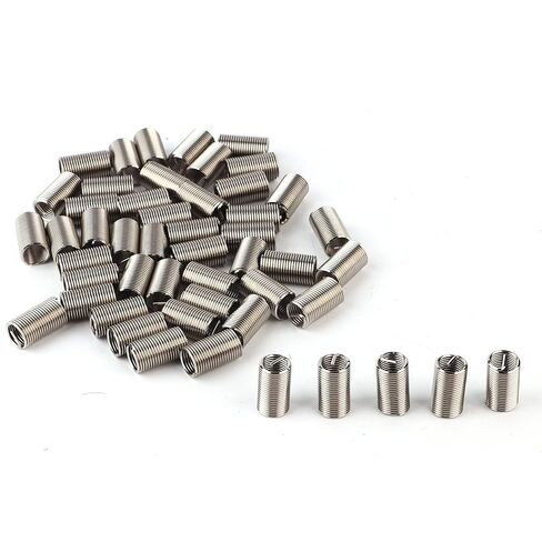 50Pcs M10x1.25 Helical Threaded Inserts Stainless Steel Spiral Circle Repair Insert Reducer Nut Threaded Expand Socket Set (M10x1.25x3D) in Saudi Arabia