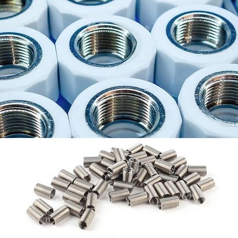 50Pcs M10x1.25 Helical Threaded Inserts Stainless Steel Spiral Circle Repair Insert Reducer Nut Threaded Expand Socket Set (M10x1.25x3D) in Saudi Arabia