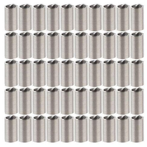 50Pcs M10x1.25 Helical Threaded Inserts Stainless Steel Spiral Circle Repair Insert Reducer Nut Threaded Expand Socket Set (M10x1.25x3D) in Saudi Arabia