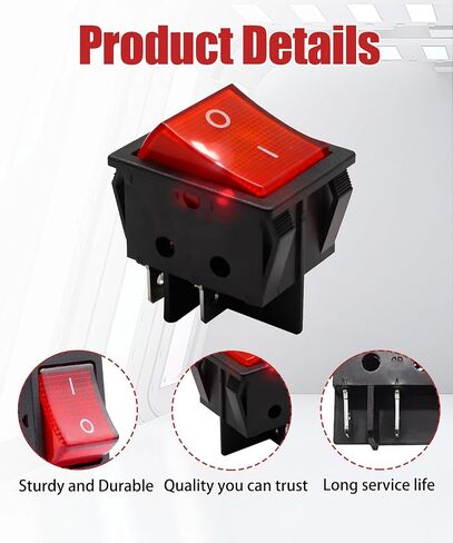 2Pcs RS606 Rocker Switch Fits for LECI,4pin 2position 16A 250V T105/55LECI in Kuwait