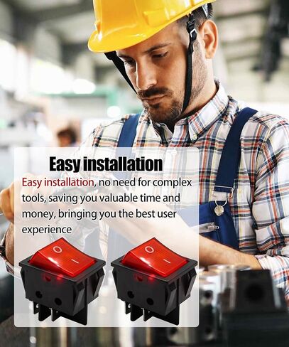 2Pcs RS606 Rocker Switch Fits for LECI,4pin 2position 16A 250V T105/55LECI in Kuwait