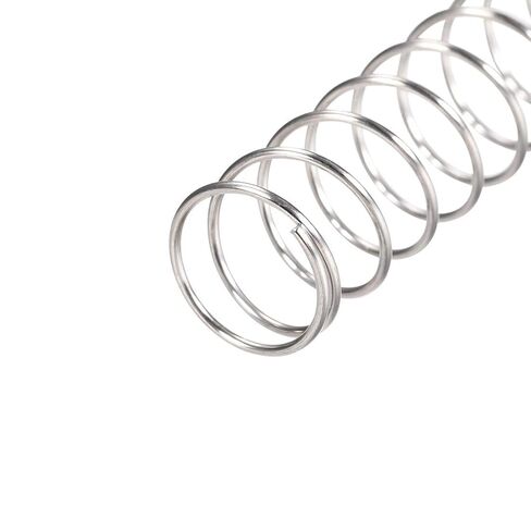 Compression Spring,304 Stainless Steel,15mm OD,1mm Wire Size,45mm Compressed Length,90mm Free,35N Load Capacity,Silver Tone,5pcs in Saudi Arabia