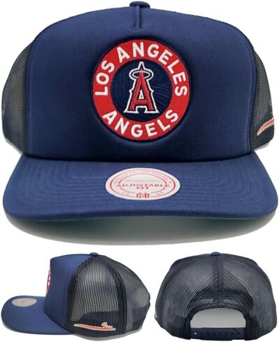 قبعة Los Angeles Angels of Anaheim New City Connect Mesh Trucker باللون الأزرق والأحمر والأسود in Kuwait