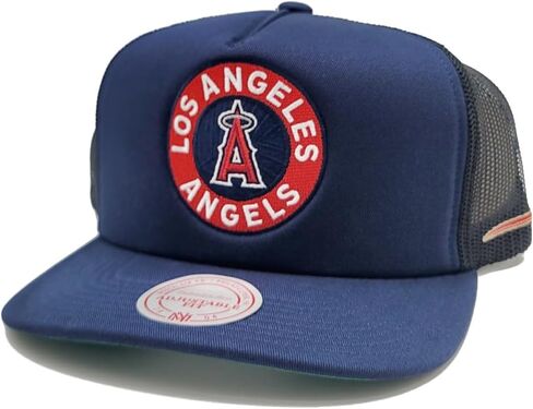 قبعة Los Angeles Angels of Anaheim New City Connect Mesh Trucker باللون الأزرق والأحمر والأسود in Kuwait