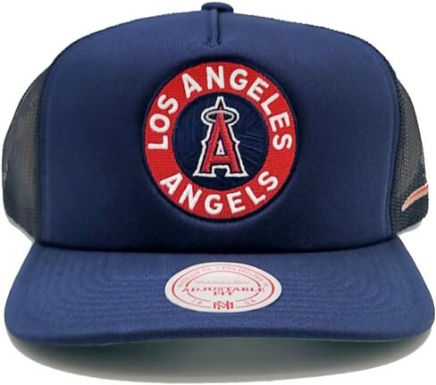 قبعة Los Angeles Angels of Anaheim New City Connect Mesh Trucker باللون الأزرق والأحمر والأسود in Kuwait