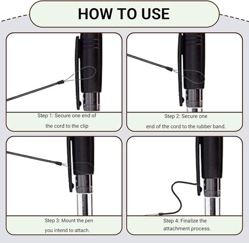 مجموعة حبل مرن مكون من 30 قطعة، ملحق حامل قلم الحافظة وحبل القلم للكمبيوتر اللوحي أو لوحة الكتابة، سلسلة سلك ملف القلم من مادة البولي يوريثان، بطول 9.8 بوصة يمتد إلى 35.4 بوصة، أسود وشفاف in Kuwait