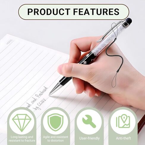 مجموعة حبل مرن مكون من 30 قطعة، ملحق حامل قلم الحافظة وحبل القلم للكمبيوتر اللوحي أو لوحة الكتابة، سلسلة سلك ملف القلم من مادة البولي يوريثان، بطول 9.8 بوصة يمتد إلى 35.4 بوصة، أسود وشفاف in Kuwait