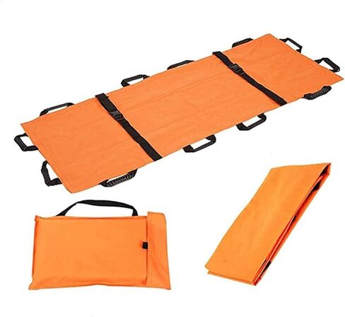 Oxford Folding Soft Stretcher with 8 Handles Waterproof Foldable/Emergency Rescue Back Stretcher with Storage Bags for Hospital,Clinic, Home,Sports venues,Ambulance Capacity 350 lbs Orange in Saudi Arabia