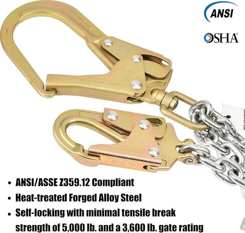 مجموعة سلسلة تحديد موضع حديد التسليح مع خطافات دوارة مزدوجة ذاتية القفل وسلاسل تحديد موضع البناء متوافقة مع ANSI/OSHA in Kuwait