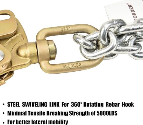 مجموعة سلسلة تحديد موضع حديد التسليح مع خطافات دوارة مزدوجة ذاتية القفل وسلاسل تحديد موضع البناء متوافقة مع ANSI/OSHA in Kuwait