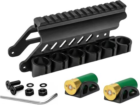 GOTICAL الجانب السرج حامل قذيفة البندقية V2 | متوافق مع مسدسات سلسلة Mossberg 500/590/Maverick 88/Shockwave 12 Ga 6-Shell in Kuwait