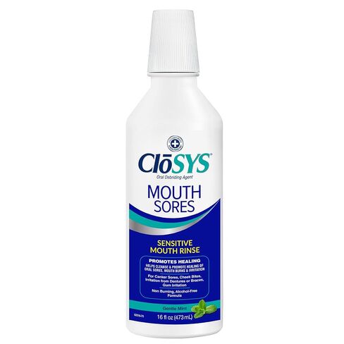 CloSYS Mouth Sore Mouthwash Cleanses and Heals Oral Sores and Canker Sores in Mouth Alcohol-Free Hydrogen Peroxide Mouthwash Non-Burning and Non-Irritating 16 oz in Saudi Arabia