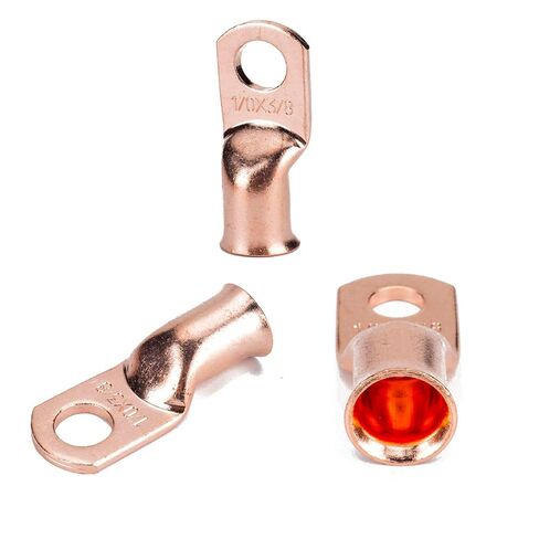 10 قطع مقاس 1/0 1/0 AWG × 3/8 بوصة، عروات أسلاك نحاسية نقية، أطراف كابل بطارية شديدة التحمل، عروات نحاسية، أطراف حلقية أنبوبية مغلقة، تشكيلة عروات البطارية مع أنابيب انكماش حراري باللون الأحمر + الأسود in Saudi Arabia