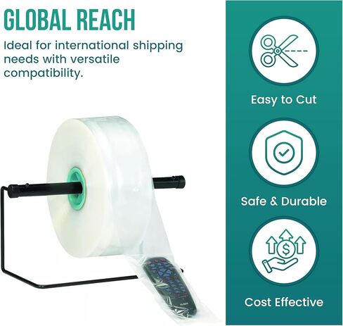 Levex - 1.5" Inches X 1450' Feet Lay Flat Poly Tubing Roll - 3-Mil Food Grade Polyethlene, Custom Poly Bag Packaging Solution for Packing, Moving & Storage, 1 Roll in Kuwait