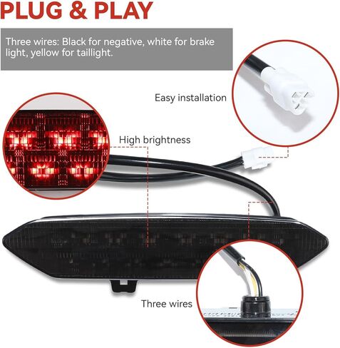 LED Tail Light for Yamaha Raptor 700 700R, Smoked Black Brake Light LED Rear Taillight for Yamaha Raptor 700R 700 2006-2018 / YFZ450R YFZ450X YFZ 450R 450X 450 R X 2009-2018 Accessories in Saudi Arabia