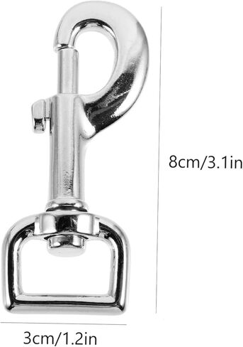 2Pcs Metal Leash Clasp Snap Hooks Durable Chain Clasps for Luggage Straps and Backpack Buckles Quick and Secure Fastening for Walking and in Saudi Arabia