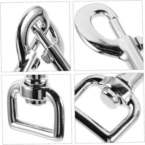 2Pcs Metal Leash Clasp Snap Hooks Durable Chain Clasps for Luggage Straps and Backpack Buckles Quick and Secure Fastening for Walking and in Saudi Arabia
