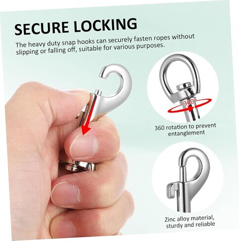 POPETPOP 24Pcs Swivel Clip Snap Hooks for Dog Leash Rope Connectors Locking Durable Metal Clips for Keychain and Pet Accessories Easy to Use and Carry in Saudi Arabia