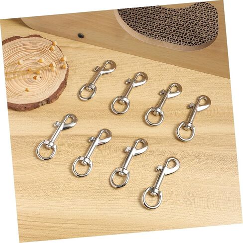 POPETPOP 24Pcs Swivel Clip Snap Hooks for Dog Leash Rope Connectors Locking Durable Metal Clips for Keychain and Pet Accessories Easy to Use and Carry in Saudi Arabia