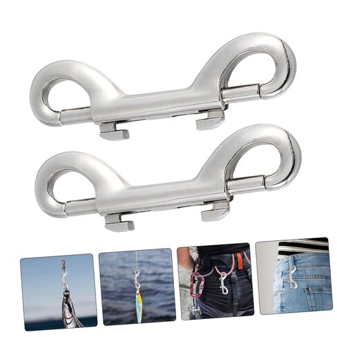 Sosoport 6Pcs Double Ended Snap Hooks for Pet Leashes Heavy Duty Clips Secure Closure for Outdoor Use and Luggage Smooth Surface for Safe Use in Saudi Arabia