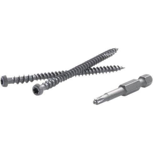 FastenMaster TrapEase 3 براغي سطحية للتزيين المركب، PVC وCapstock - عدد 350 - براغي 2-1/2 بوصة باللون الرمادي الحصوي in Saudi Arabia