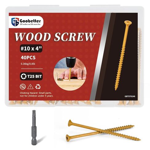 40 قطعة من براغي الخشب مقاس 10 × 4 بوصة، ومسامير سطح السفينة مسامير خشبية خارجية مقاس 4 بوصة، ورأس محرك توركس مطلي بالإيبوكسي المقاوم للصدأ، ومسامير التزيين الخارجية، وقطعة واحدة من لقمة النجمة T25 متضمنة، باللون الأصفر in Kuwait