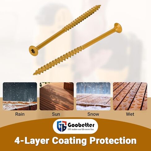 40 قطعة من براغي الخشب مقاس 10 × 4 بوصة، ومسامير سطح السفينة مسامير خشبية خارجية مقاس 4 بوصة، ورأس محرك توركس مطلي بالإيبوكسي المقاوم للصدأ، ومسامير التزيين الخارجية، وقطعة واحدة من لقمة النجمة T25 متضمنة، باللون الأصفر in Kuwait